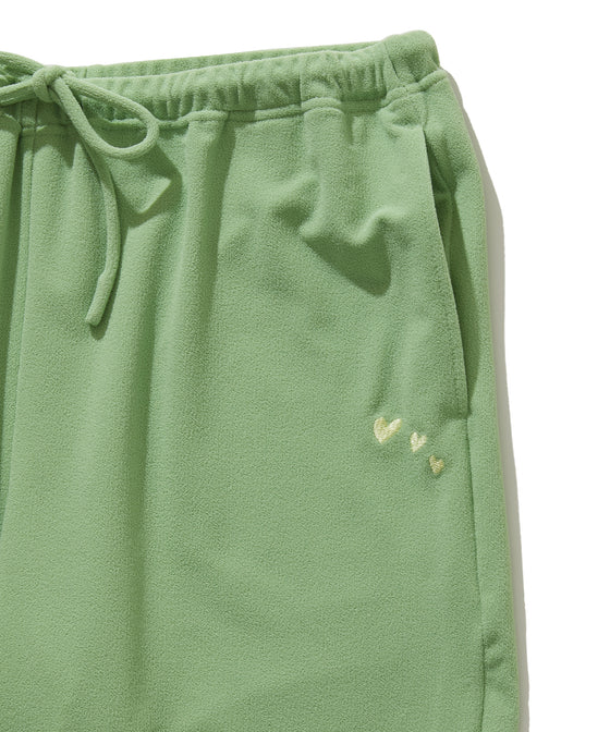 FUNCTIONAL PILE LOW RISE PANTS / GREEN