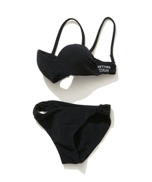  FUNCTIONAL PILE BRIDGE PUSH UP BRA BIKINI / BLACK