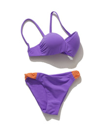  FUNCTIONAL PILE BRIDGE PUSH UP BRA BIKINI / PURPLE