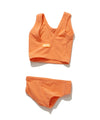 FUNCTIONAL PILE SCOOP NECK BIKINI / ORANGE