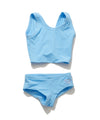 FUNCTIONAL PILE SCOOP NECK BIKINI / LIGHT BLUE