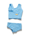 FUNCTIONAL PILE SCOOP NECK BIKINI / LIGHT BLUE