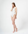 SCRUNCH HIGH LEG SWIM ONEPIECE WHITE