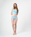 FUNCTIONAL PILE SCOOP NECK BIKINI / LIGHT BLUE