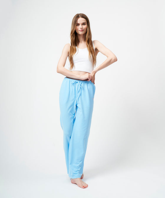 FUNCTIONAL PILE LOW RISE PANTS / LIGHT BLUE