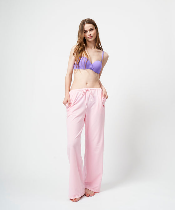 FUNCTIONAL PILE LOW RISE PANTS / PINK