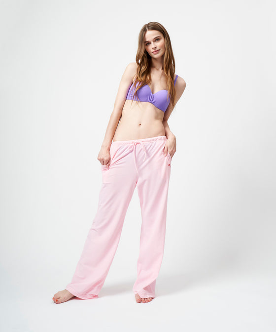 FUNCTIONAL PILE LOW RISE PANTS / PINK