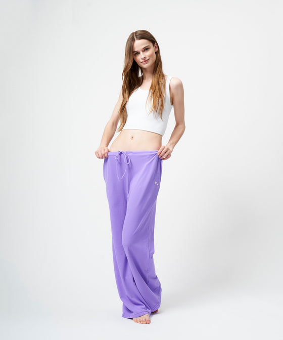 FUNCTIONAL PILE LOW RISE PANTS / PURPLE