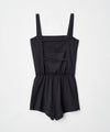 SQUARE NECK PLAYSUIT BLACK