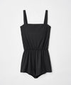 SQUARE NECK PLAYSUIT BLACK