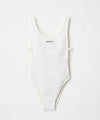 SCRUNCH HIGH LEG SWIM ONEPIECE WHITE